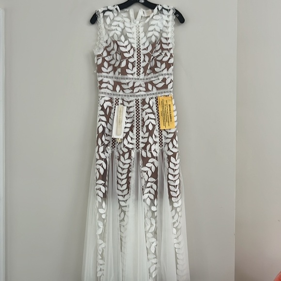 Bronx and Banco White Lace Midi Dress - Picture 5 of 13